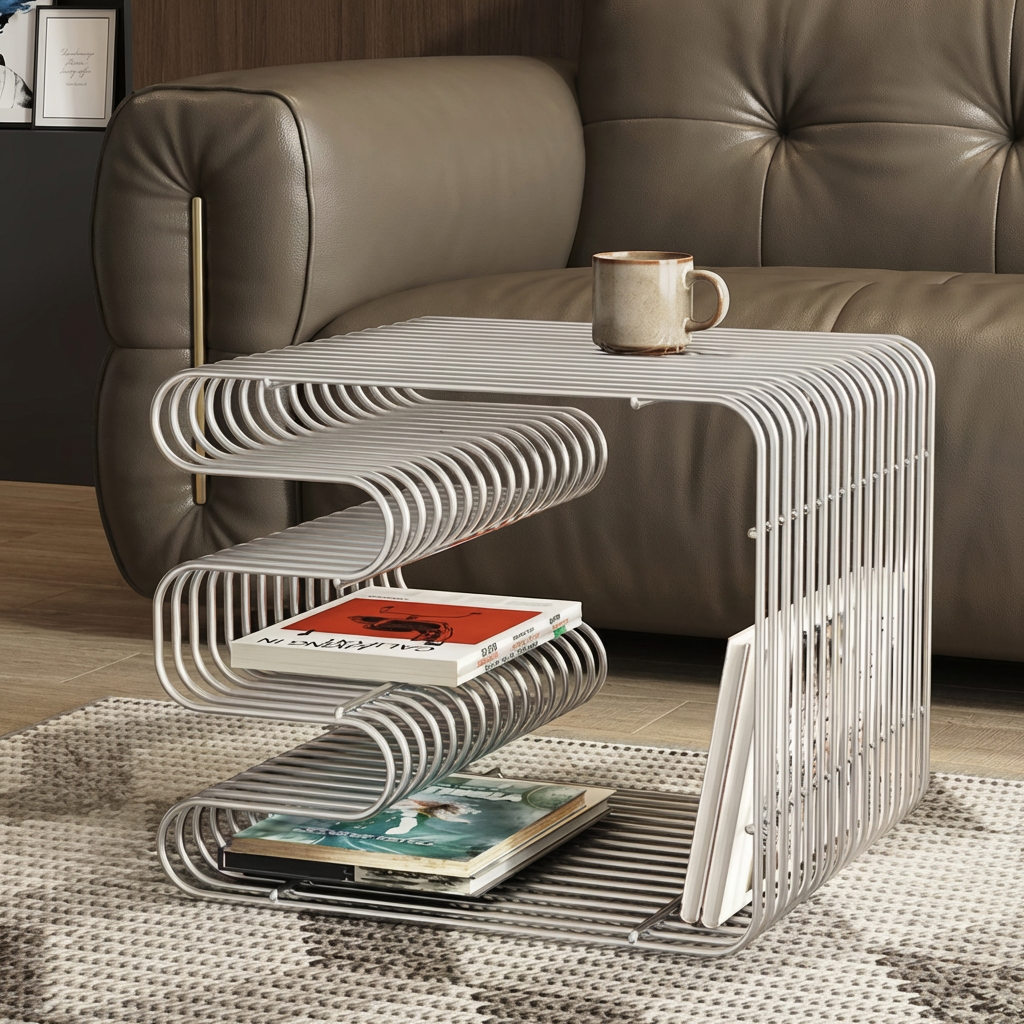 Modern Minimalist Metal Coffee Table