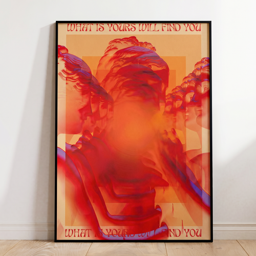 70s Retro Abstract Affirmation Wall Art