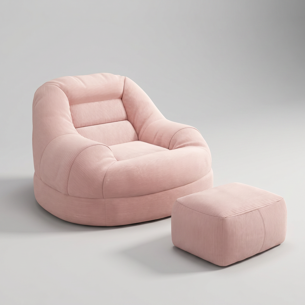 Modern Lazy Sofa Chair Corduroy